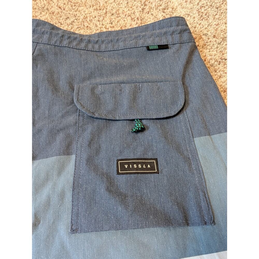 Vissla North Point Men Size 36 Blue Salmon Colorblock Board Shorts Swim Trunks - Picture 7 of 16